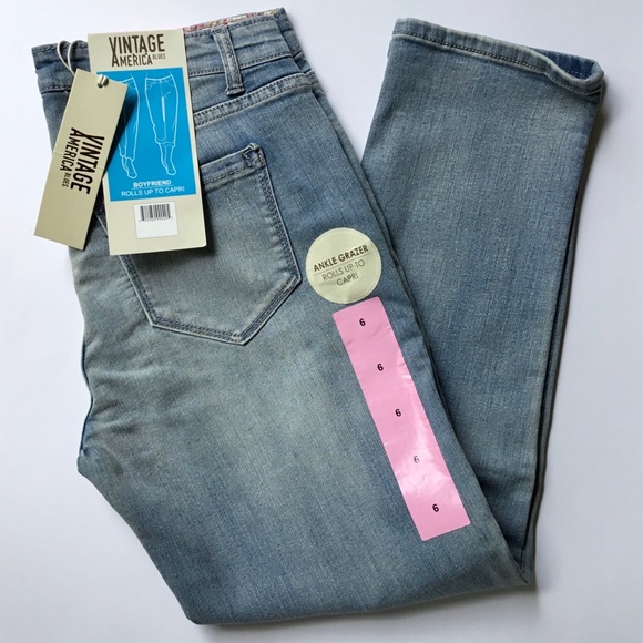 Vintage America Blues Denim - New Vintage America Blues Ankle Grazer Boyfriend Jeans
